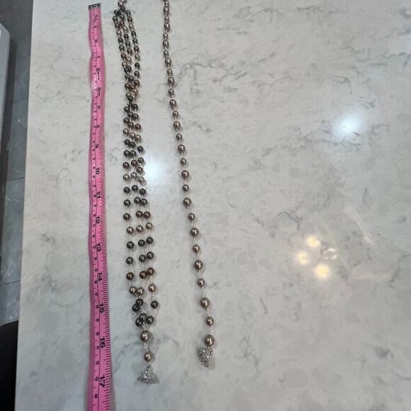 Pearl double strand/choker necklace (2 necklaces in one) - Picture 8 of 16